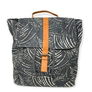 Lu + Elle Paradise Palm Heavyweight Canvas Backback New With Tags